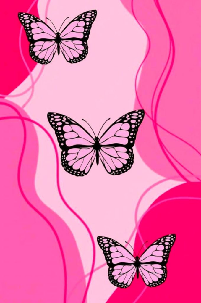 Wallpaper Pink Butterfly