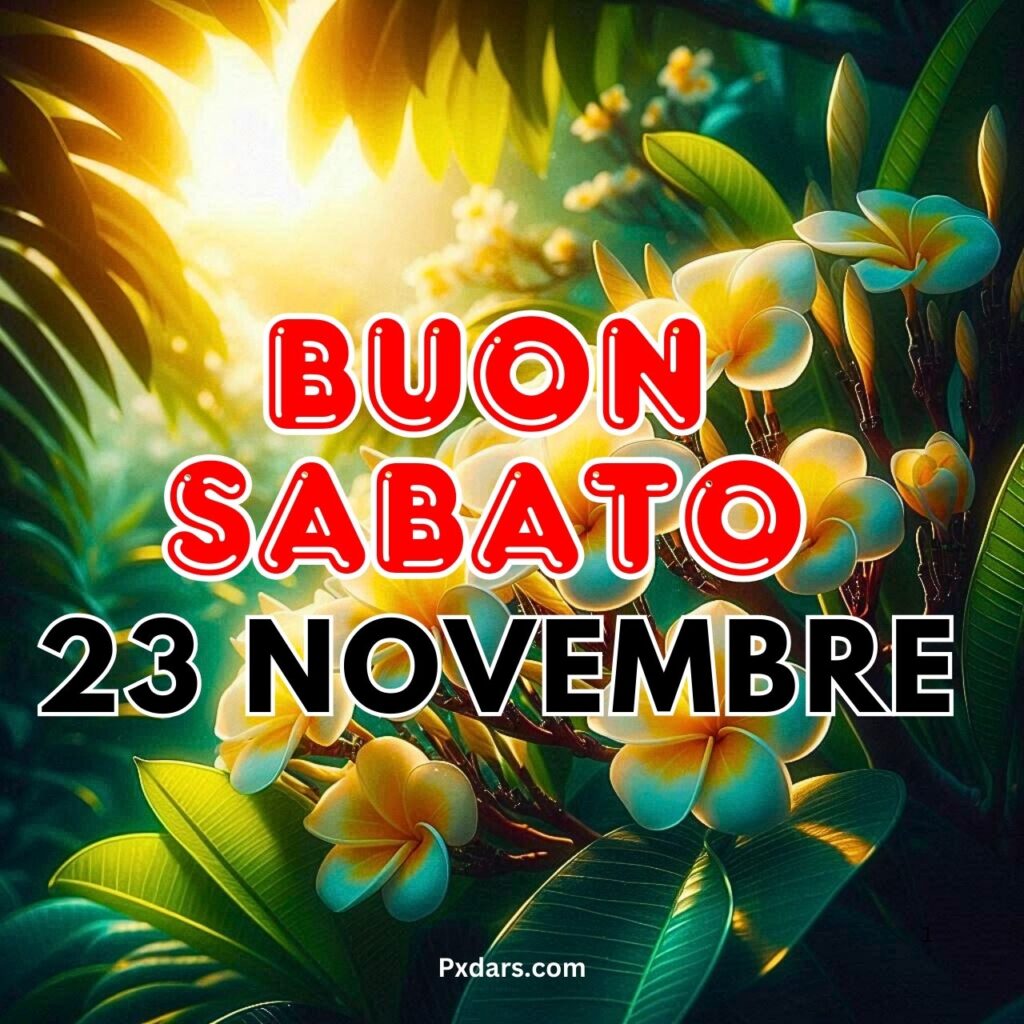 232+ immagini Buon Sabato 23 Novembre Foto {Buongiorno} 2024